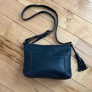 The SAK leather crossbody bag- Navy Blue